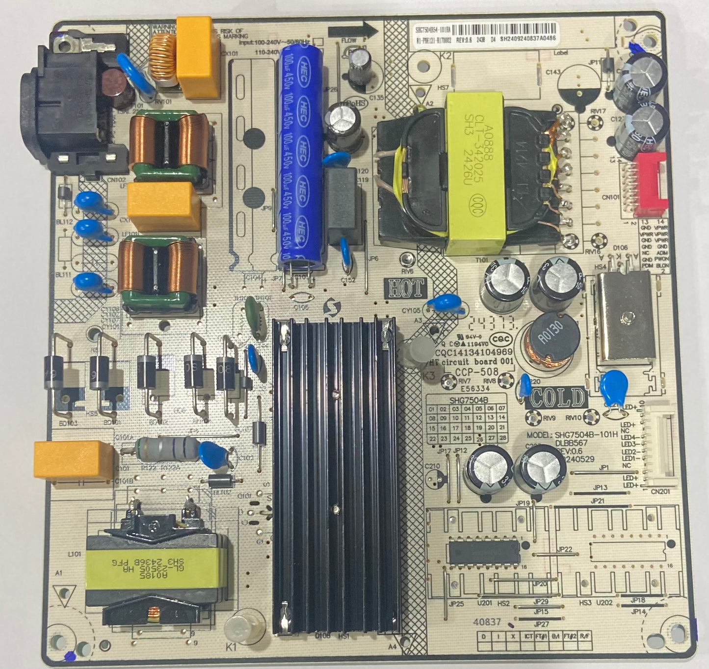 Panasonic SHG7504B54-101HA Power Supply / LED Board